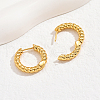 Brass Twisted Spiral Hoop Earrings UF5324-1