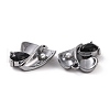 Rack Plating Alloy Glass Pendants FIND-I037-13B-01-3
