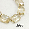 Electroplated Glass Beads EGLA-H002-A-06-1