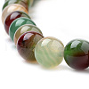 Natural Peacock Green Agate Beads Strands G-S259-16-10mm-3
