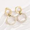 304 Stainless Steel Polymer Clay Ring Stud Earrings EJEW-V004-04G-3