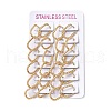 301 Stainless Steel Hoop Earrrings for Women EJEW-U066-04G-4