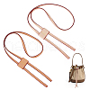 WADORN 2Pcs 2 Colors PU Leather Drawstring for Bucket Bag FIND-WR0010-26-1