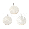 Natural White Shell Pendants BSHE-E029-03P-01-1