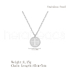 Classic Stainless Steel Flat Round IC XC NIKA Cross Pendant Necklace for Women Daily Wear HC2547-2