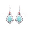 Bohemian Turquoise Earrings Geometric Alloy Vintage Statement Tassel Ear Jewelry ST5152635-1