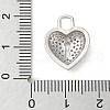 Brass Micro Pave Clear Cubic Zirconia Pendants KK-M275-59P-3