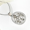 304 Stainless Steel Crystal Rhinestone Ring with Family Pendant Necklaces for Mother's Day Gift NJEW-P327-04P-A-3