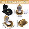 SUNNYCLUE 4Pcs 2 Colors Hat Velvet Jewelry Boxes CON-SC0001-19B-2