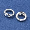 Brass Ring Charm Connectors KK-P284-06S-2