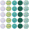 SUNNYCLUE 30Pcs 5 Style Round Resin Rhinestone Graduated Beads RESI-SC0003-05-1