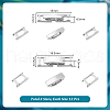 Unicraftale 24Pcs 2 Styles Brass Fold Over Clasps KK-UN0003-11P-2