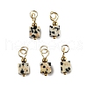 Natural Dalmatian Jasper Pendants STAS-Z129-01G-06-1