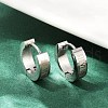 304 Stainless Steel Polishing Hoop Earrings EJEW-M106-01A-P-1