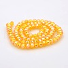 AB Color Plated Faceted Rondelle Electroplate Glass Beads Strands GLAA-A024D-AB11-2