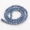 Electroplate Glass Beads Strands EGLA-A034-P2mm-B13-2