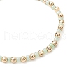 Bohemian Style Glass Seed Beaded and Brass Beaded Stretch Bracelets for Women BJEW-JB11801-5