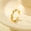 304 Stainless Steel Adjustable Open Cuff Rings for Women RJEW-Z089-04G-01-1