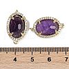 Natural Amethyst Faceted Oval Links G-B126-07G-05-3