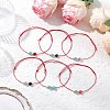 6Pcs Natural Gemstone Beads  Bracelets for Men Women BJEW-JB11752-1