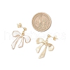 Bowknot Alloy Enamel Dangle Stud Earrings EJEW-JE06448-02-4