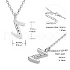 SHEGRACE Rhodium Plated 925 Sterling Silver Initial Pendant Necklaces JN922A-2
