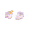 Pointed Back Electroplate Faceted Glass Pendants EGLA-N006-050A-6