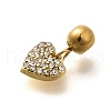 304 Stainless Steel Rhinestone Charms STAS-M109-12G-03-2