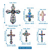 12Pcs 6 Styles Plated Alloy Pendants FIND-TA0001-44-8