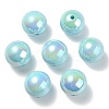 UV Plating Rainbow Iridescent Acrylic Beads PACR-E001-04F-2