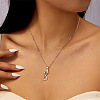 Mom Daughter Family Heart Alloy Pendant Necklaces FS-WG2DA38-02-2