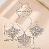 Phoenix Tail Alloy Pendant Necklaces & Dangle Earrings Sets FS-WGDD50B-02-1