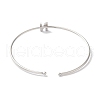 Rack Plating Brass Micro Pave Clear Cubic Zirconia Letter Open Cuff Bangles BJEW-A018-01P-N-3