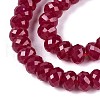 Lab Grown Red Corundum Beads Strands G-G106-A45-07-3