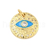 Rack Plating Brass Micro Pave Cubic Zirconia Pendants KK-P277-26G-2