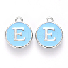 Platinum Plated Alloy Enamel Charms ENAM-S118-04E-P-1