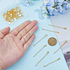 DICOSMETIC 40Pcs Rack Plating Brass Curb Chain Extender KK-DC0004-26-3