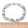 201 Stainless Steel Column Link Chain Bracelets BJEW-B078-150P-5