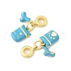 Brass Enamel European Dangle Charms KK-FZC0001-02A-G-2