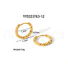 Stainless Steel Twisted Hoop Earrings XY9167-2-1