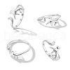 Cat Shape 925 Sterling Silver Cuff Rings FS-WG85062-01-4