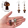 5Pcs Natural Tiger Eye Pendants G-SZ00001-87B-5