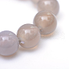 Round Natural Grey Agate Bead Strands X-G-R345-4mm-07-4