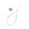 Natural & Dyed Malaysia Jade Mobile Straps HJEW-JM03414-01-3