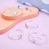 Biyun 4Pcs 2 Style Brass & 2Pcs Iron Cuff Bangle Making DIY-BY0001-23-4