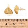 Brass Triangle Stud Earrings EJEW-Z083-03G-5
