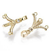 Brass Micro Pave Cubic Zirconia Peg Bails Charms KK-N233-042-NF-3