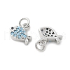 Brass Micro Pave Cubic Zirconia Pendants KK-U056-19P-2