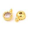 Brass Pave Cubic Zirconia Pendants KK-H204-03G-04-2