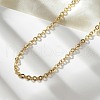 304 Stainless Steel Boston Link Chain Necklace BJEW-B072-05G-3